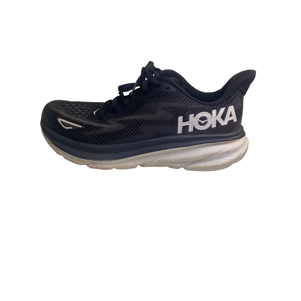 Hoka One One Women's Black and White Athletic Running Shoe